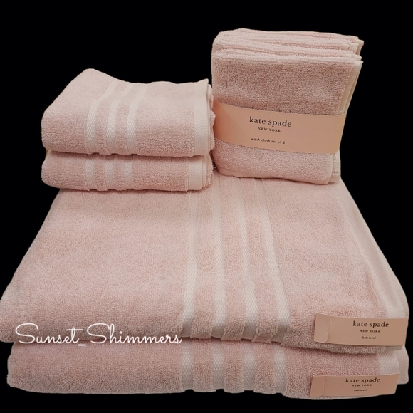 kate spade Bath 8pc Kate Spade Bath Hand Washcloth Towel Set Light